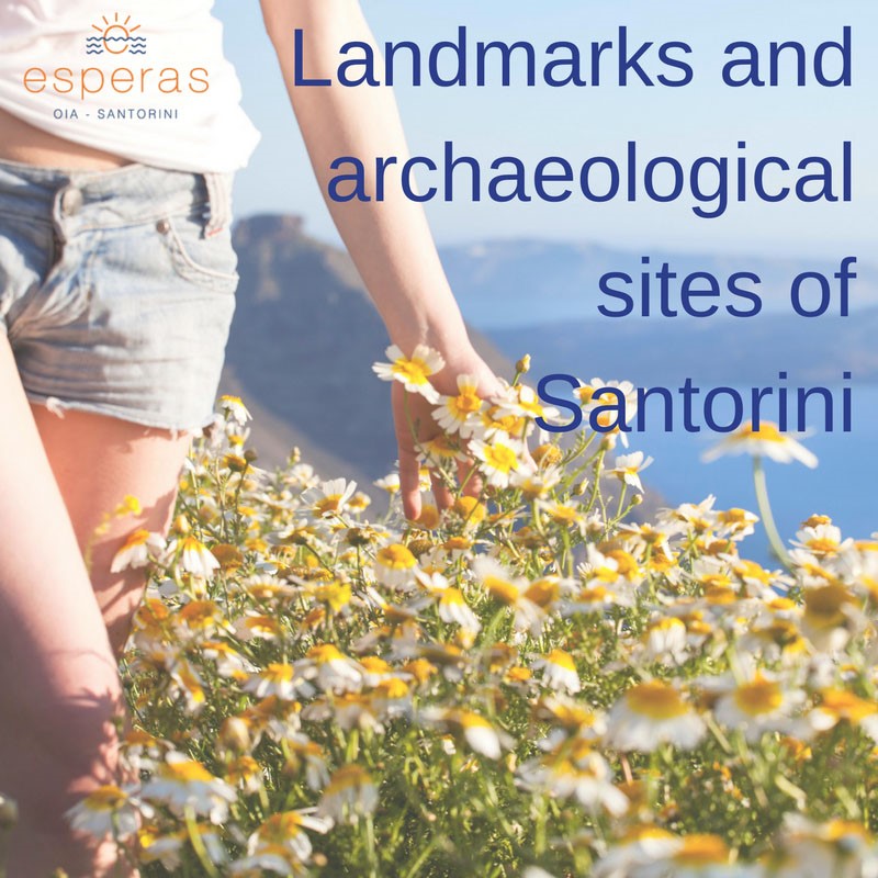 Landmarks and archaeological sites in Santorini